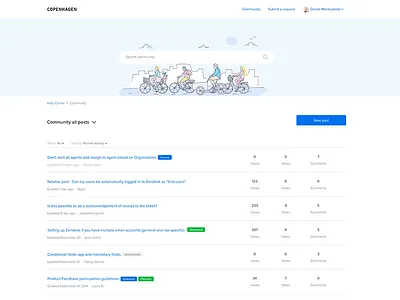 Copenhagent theme for Help Center copenhagen fresh help center illustrations modern web design