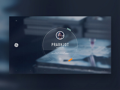 Right Now - Engineer selection button circle clock engineer general electric immersive interactive layout website