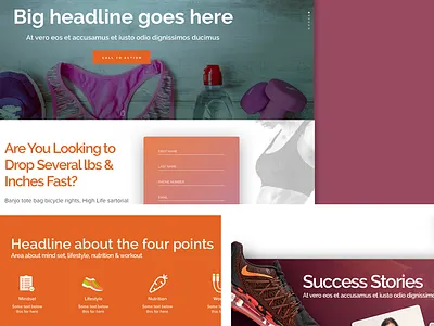 Melt Workout gym landing page re design workout