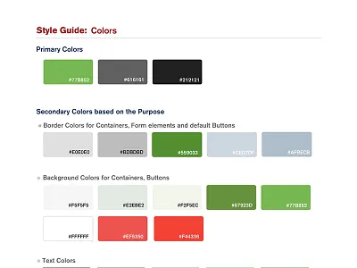 Style Guide - In Progress design style guide ui design web design