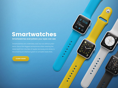 Hero image apple watch header hero image mockup scene generator smartwatch web design website