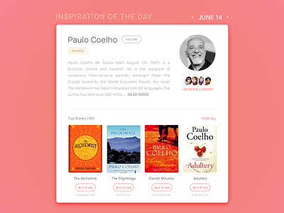 Inspiration of the day (Persona: Writer/Novelist) follow novelist widgets writer