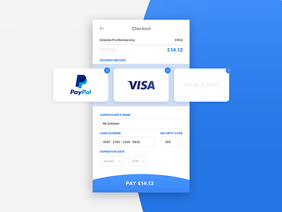 Credit card checkout - DailyUI :: 002 checkout clean credit card daily ui dailyui minimalism simple