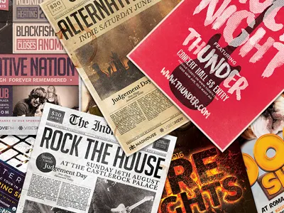 Flyer Templates from Zeppelin Flyers concert event flyer gig music poster print promotion template