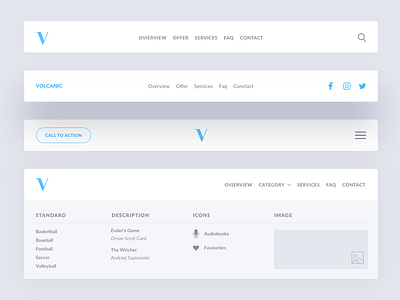 Wireframe Kit Menus kit menus navigation ui ux wireframe