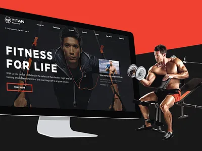 Website Titan GYM adaptive design e commerce flatdesign interface mobile responcive site ui uidesign ux website