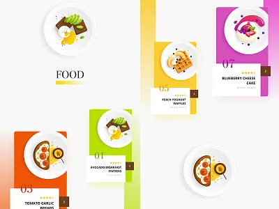 Recipe App app design breakfast cooking flat food food app illustration mobile app recipe recipe app