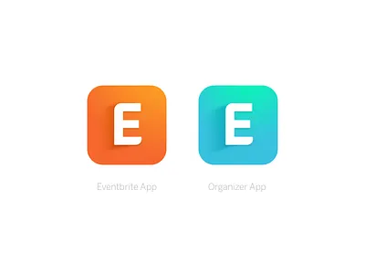 Eventbrite App Icons androi icon brand color palette eventbrite events gradient icon app ios icon organge