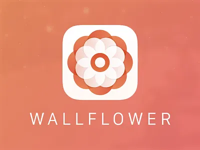 Wallflower app icon brand logo wallflower wordmark