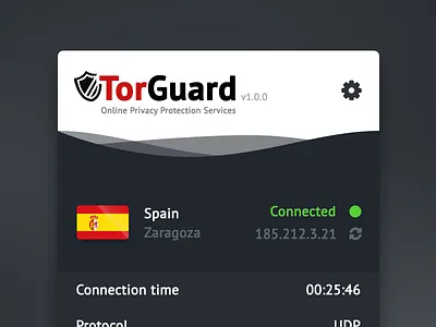 TorGuard client concept app application concept dark redesign torguard ui vpn