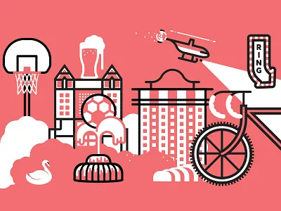 PRPL Mural Exploration basketball beer bike city helicopter lake eola mural orlando prpl swan