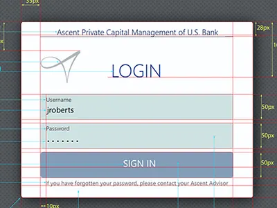 Throwback: Simple web login interface design with style guides design guide interface login minimal screen simple style ui web