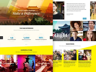 International School Website angle blend mode bright china colorful design diagonal diamond homepage school square website