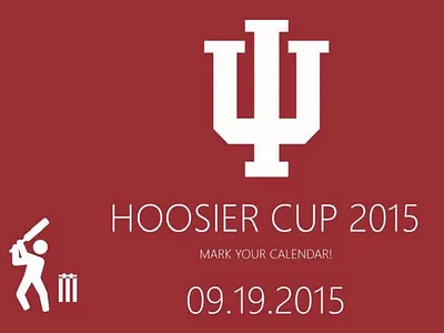Throwback minimal poster cricket cup design graphic hoosier indiana minimal poster throwback tournament university