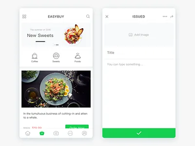 Enjoyfood App Design app design enjoy food ios ui