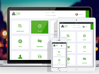 ZAP - Dashboard Home Page clean color combination css developer development landing media pages queries responsive website