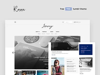 Free Premium Tumblr Theme by blog blogging free freebies psd psdfreebies theme themeforest tumblr ui web web design