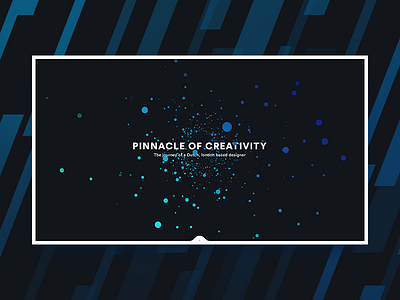 Portfolio Landing blue dark fractal homepage iconography interface parallax particles portfolio teal typography ui