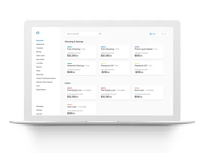 Account Summary - Simple Verision account bank card detail finance fintech list online banking summary ui ux web
