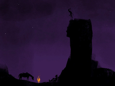 I feel like I'm being watched illustration ipad procreate silhouette