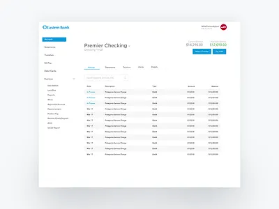 Account Details app apple iphone bank banking eastern bank fintech ios mobile simple