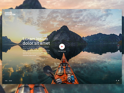 Sakura Expedition 360 design kayak layout nature travel ui ux video website