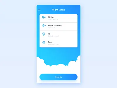 Notifly Flight Status airplane app branding flight status fly icons illustration login logo notifly ui ux