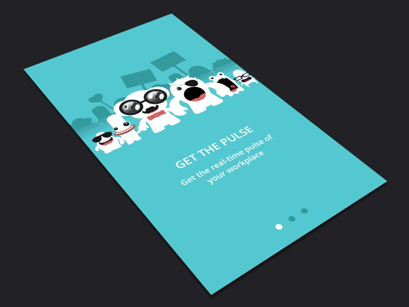 Onboarding flat illustration ios iphone mobile monster onboarding