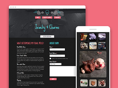 Custom Clay Creations | Web Design css html jquery php polymer clay ui ux web design