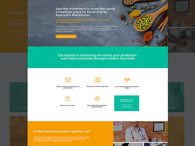 New World Ayurveda Homepage ayurveda copywriting uiux website wellness wordpress