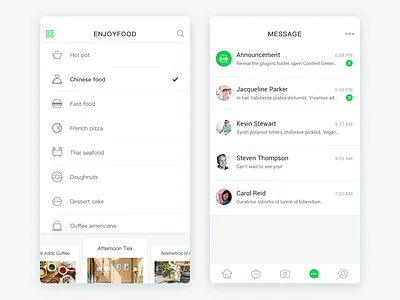 Enjoyfood App Design app design enjoy food ios ui