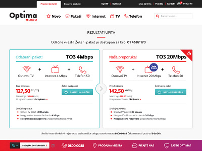 Product recommendations compare conversion internet price product recommend telecom