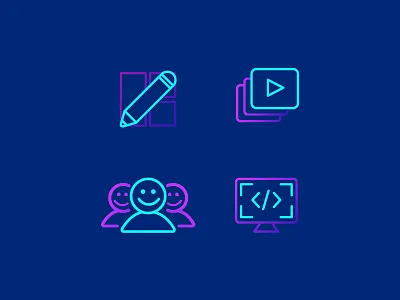 Design icons design desktop icons managment motion vector