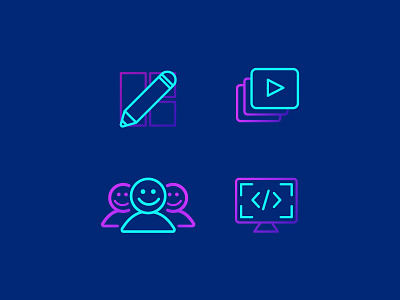 Design icons design desktop icons managment motion vector