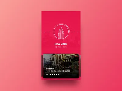 Day 79 - Itinerary dailyui hotel itinerary new ui ux york