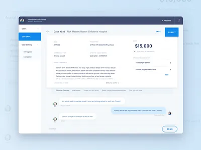 Let's Chat Contract app chat clean contract dashboard health light messaging ui web app