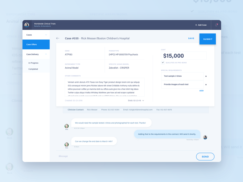Example of Let's Chat Contract