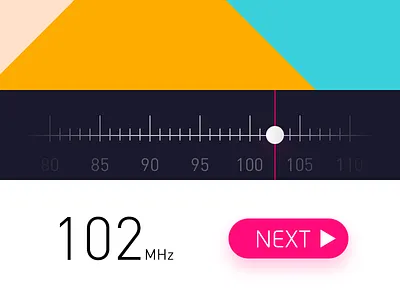 Radio color concept dailyui iphone radio ui