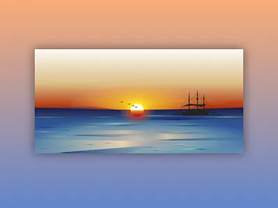 Boracay blue impression journey sea ship sunset