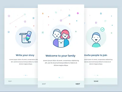 Onboarding Screen app broadcast family follow onboarding illustration illustration intro ios onboarding periscope schedule
