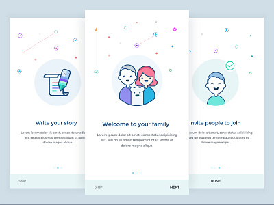 Onboarding Screen app broadcast family follow onboarding illustration illustration intro ios onboarding periscope schedule