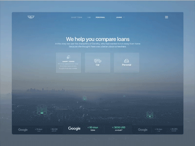 Loan Comparison Financial Web Site Design business clean design gif interface process product ui ux web zajno