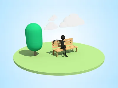 Low Poly Island 3 3d art digital lighting maya model modelling render