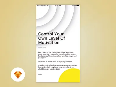 Article - Day78/100 My UI/UX Free SketchApp Challenge app article blog challenge day100 free freebie mobile sketch sketchapp ui ux