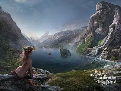 Norwegian Folklore alekscg folklore kuskov matte painting norge norway norwegian nymph trall