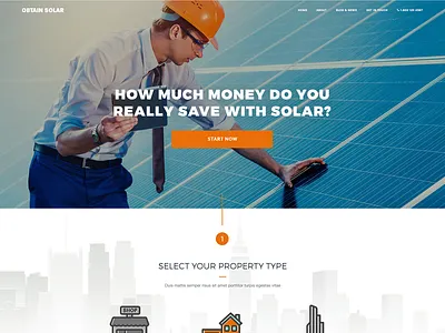 Obtain Solar design website