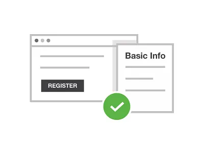 "Register" - Illustration basic howitworks illustration minimal register signup ui ux web website