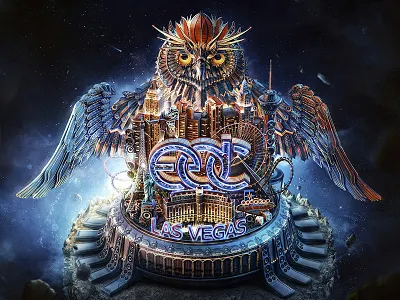 EDC//LasVegas 2015 3d alekscg asteroid carnival edc electric insomniac kuskov las vegas neon render space