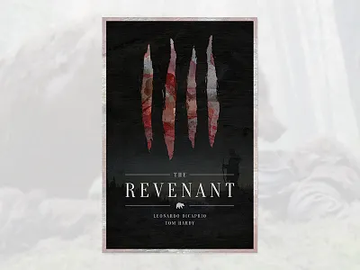 The Revenant Movie Poster Re-Design bear clean movies poster revenant rustic simple texture