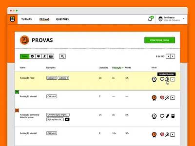 GAPI Exams Module education flat interface ui ux